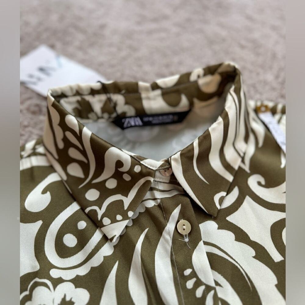ZARA PRINTED SHIRT - SIZE M - BRAND NEW WITH TAG - Picture 13 of 15
